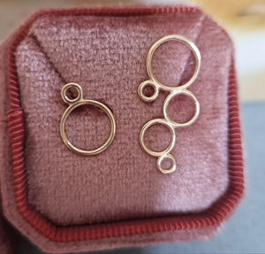 Bubble ørering, 14kt guld