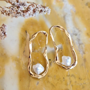 OCEAN Drop earrings, 14k gold