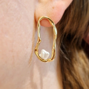 OCEAN Drop earrings, 14k gold