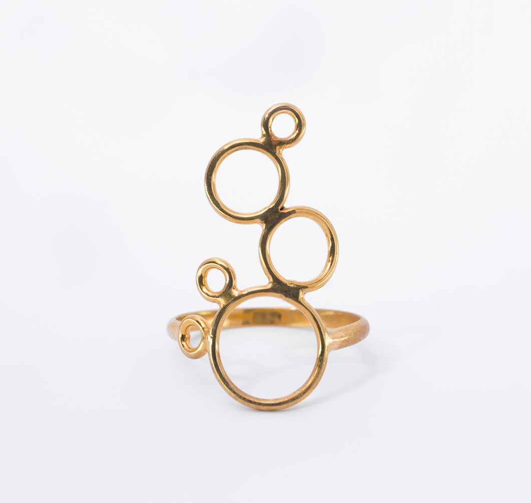 BUBBLE ring, goldplated