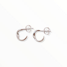 Load image into Gallery viewer, Mini Swirl earrings, silver