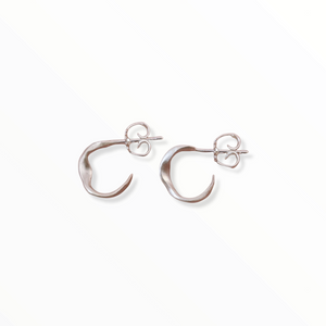 Mini Swirl earrings, silver