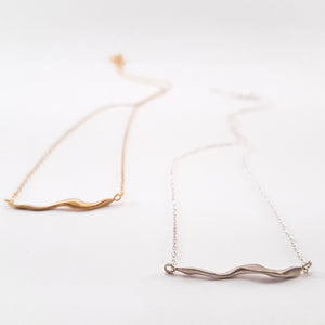 SWIRL necklace, goldplated