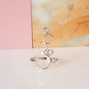 BUBBLE ring, silver