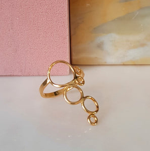 BUBBLE ring, goldplated