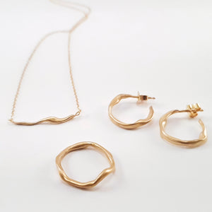 SWIRL necklace, goldplated